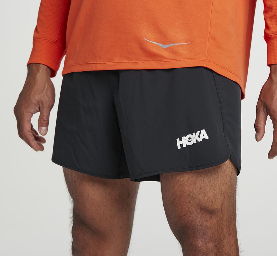 Shorts Mens - Hoka One One Performance - Black - QUFAVNG-65